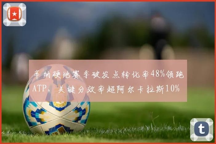 辛纳硬地赛季破发点转化率48%领跑ATP,关键分效率超阿尔卡拉斯10%